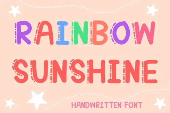 Rainbow Sunshine Font