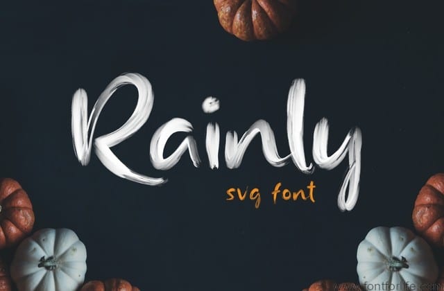 Rainly - Brush & SVG Font