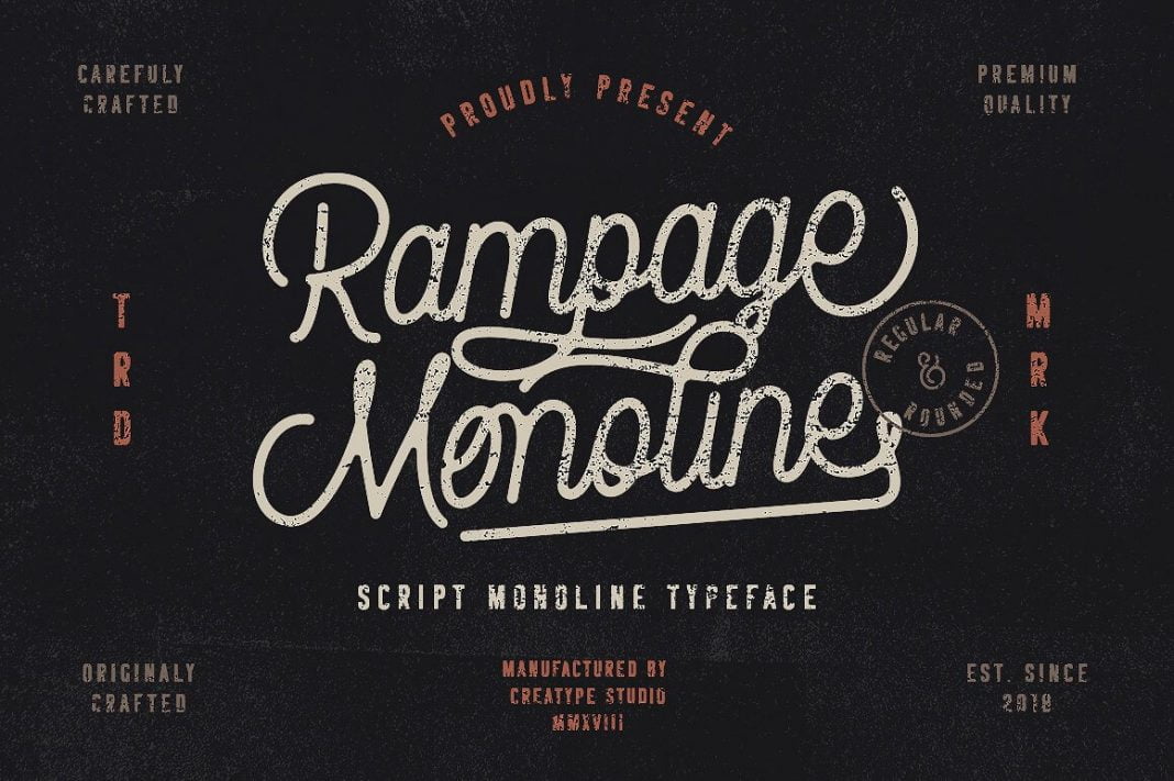 Rampage Monoline Script