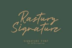 Rastury Signature Font