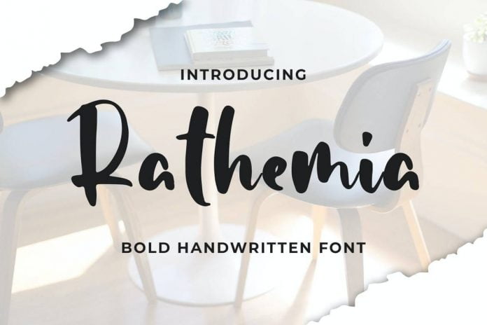 Rathemia - Bold Handwritten Font