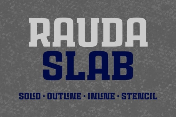 Rauda Slab Family Font