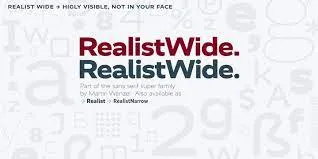 Realist Wide Font