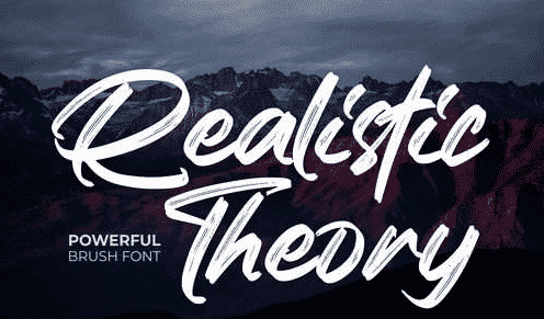 Realistic Theory - Powerful Brush Font