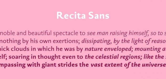 Recita Sans Font Family