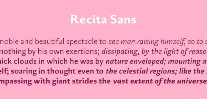 Recita Sans Font Family