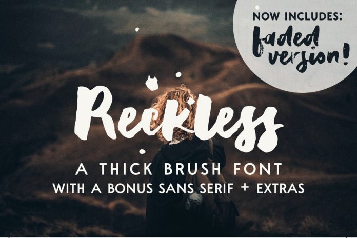Reckless A Thick Brush Font