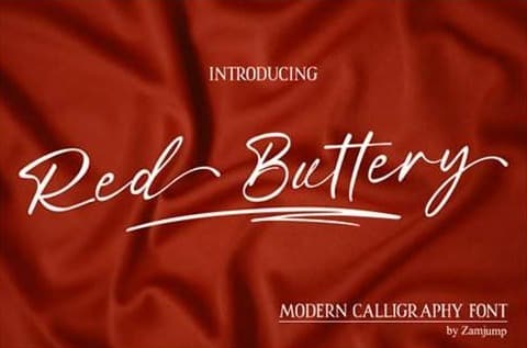 Red Buttery Font