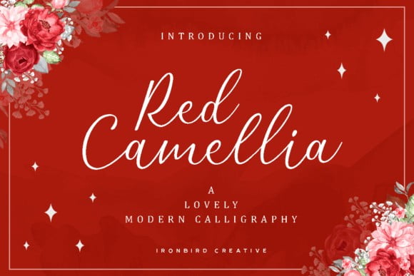 Red Camellia Font