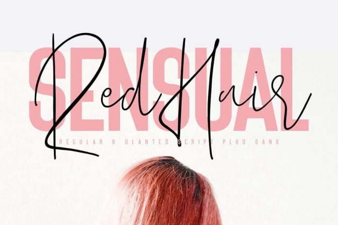 Red Hair Sensual Typeface