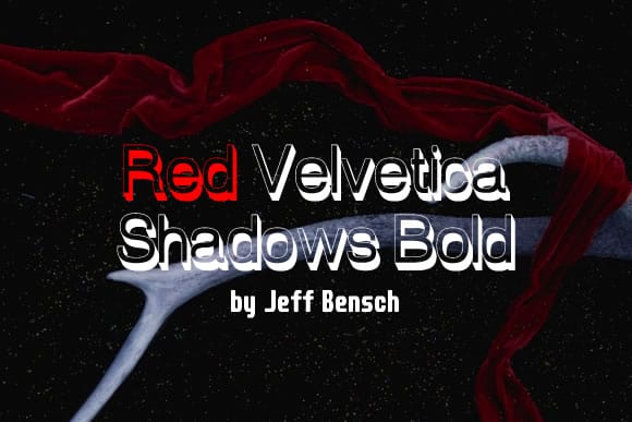 Red Velvetica Shadows Bold Font