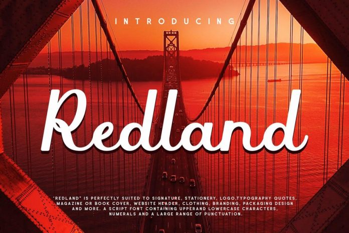 Redland - Bold Script Font