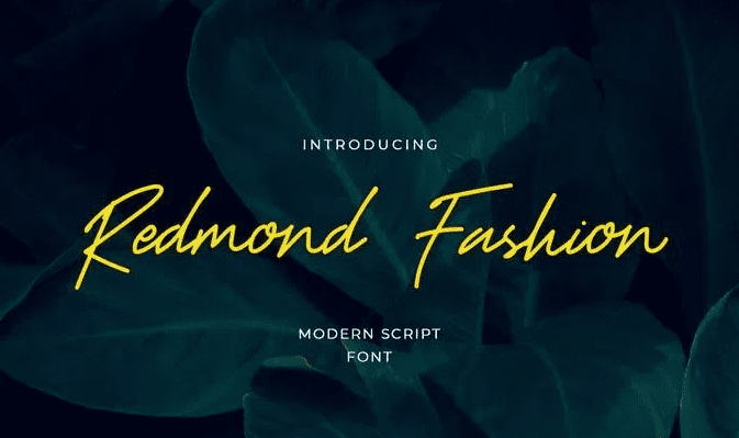 Redmond Fashion Handwritten Script Font