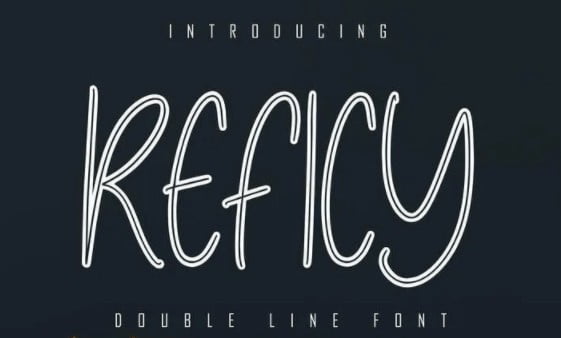 Reficy Double Line Font