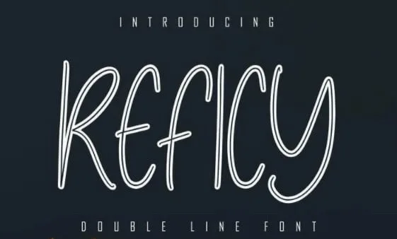 Reficy Double Line Font