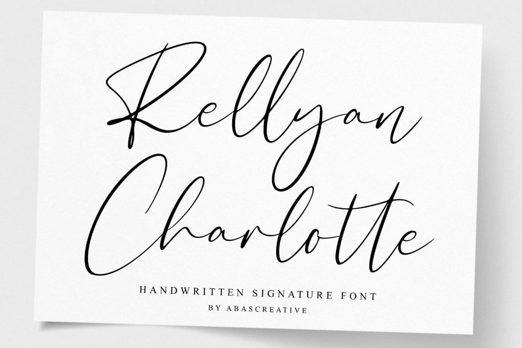 Rellyan Charlotte - Handwritten Signature Font