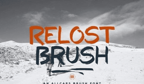 Relost Brush - A Wild Brush Font