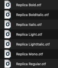 Replica Font