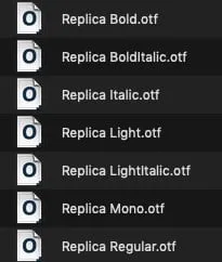 Replica Font