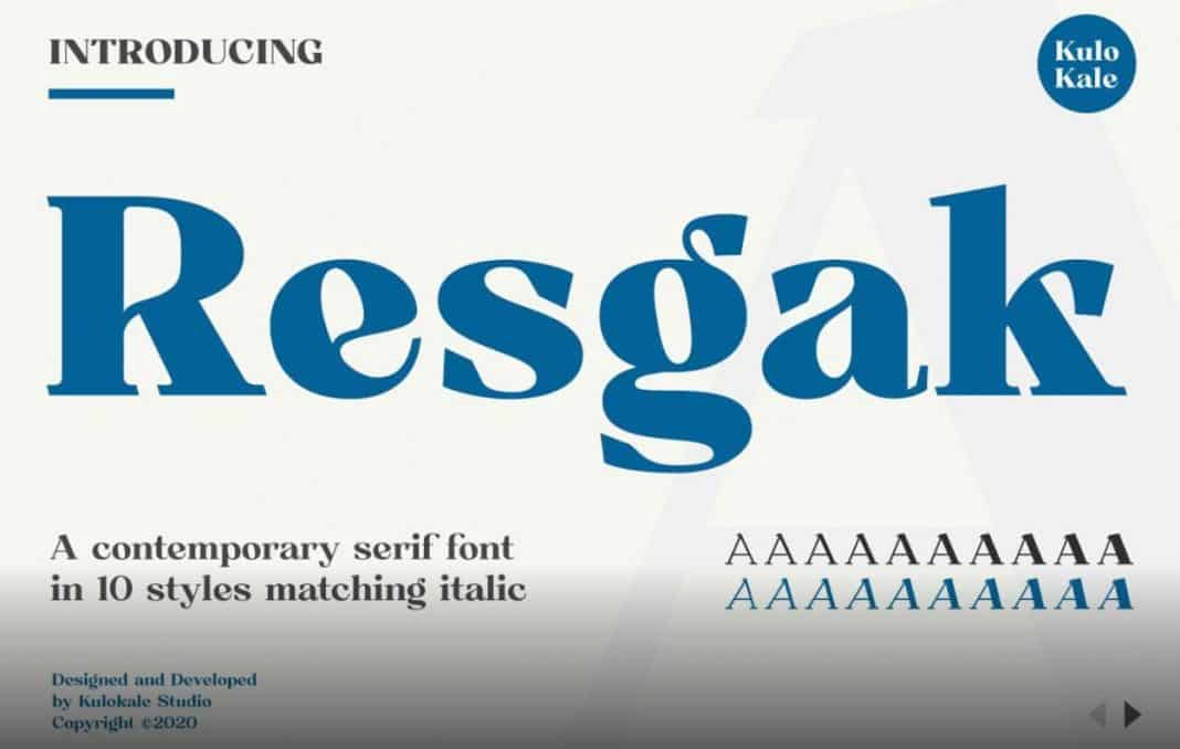 Resgak Font Family (c) Kulokale