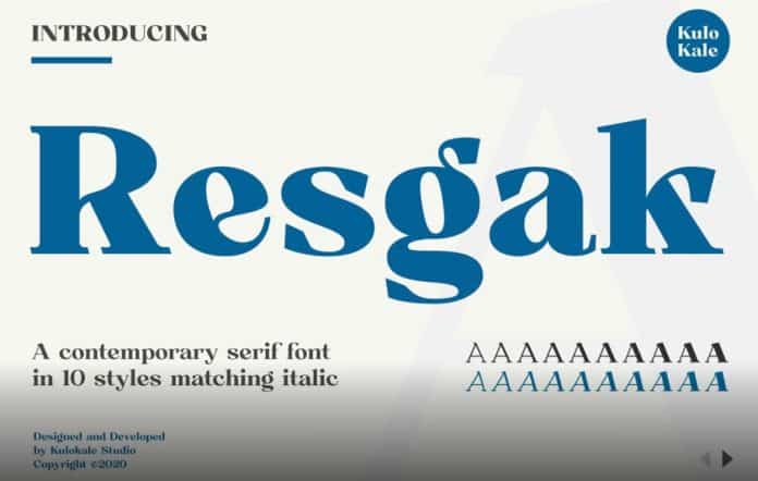 Resgak Font Family (c) Kulokale