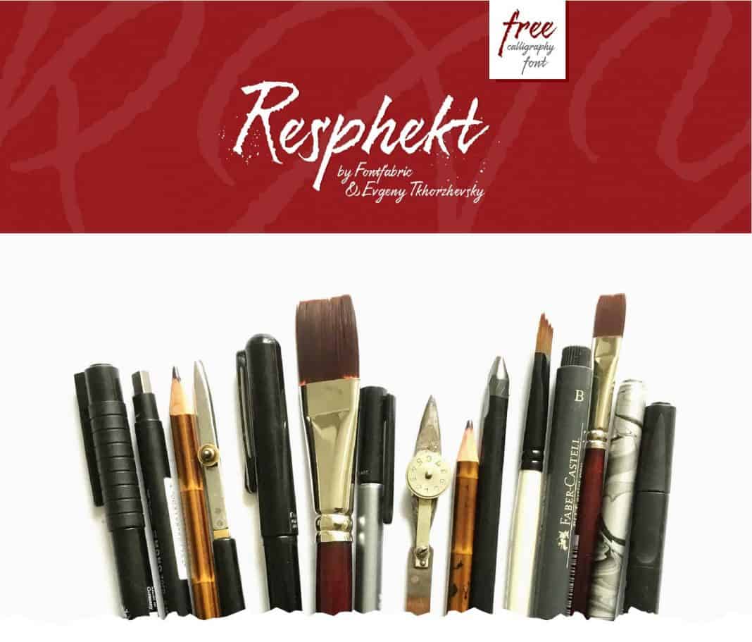 Resphekt Free font Cyrillic