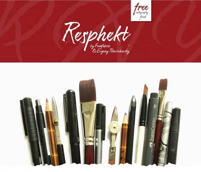 Resphekt Free font Cyrillic