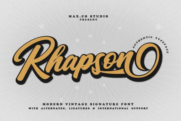 Rhapson Script font