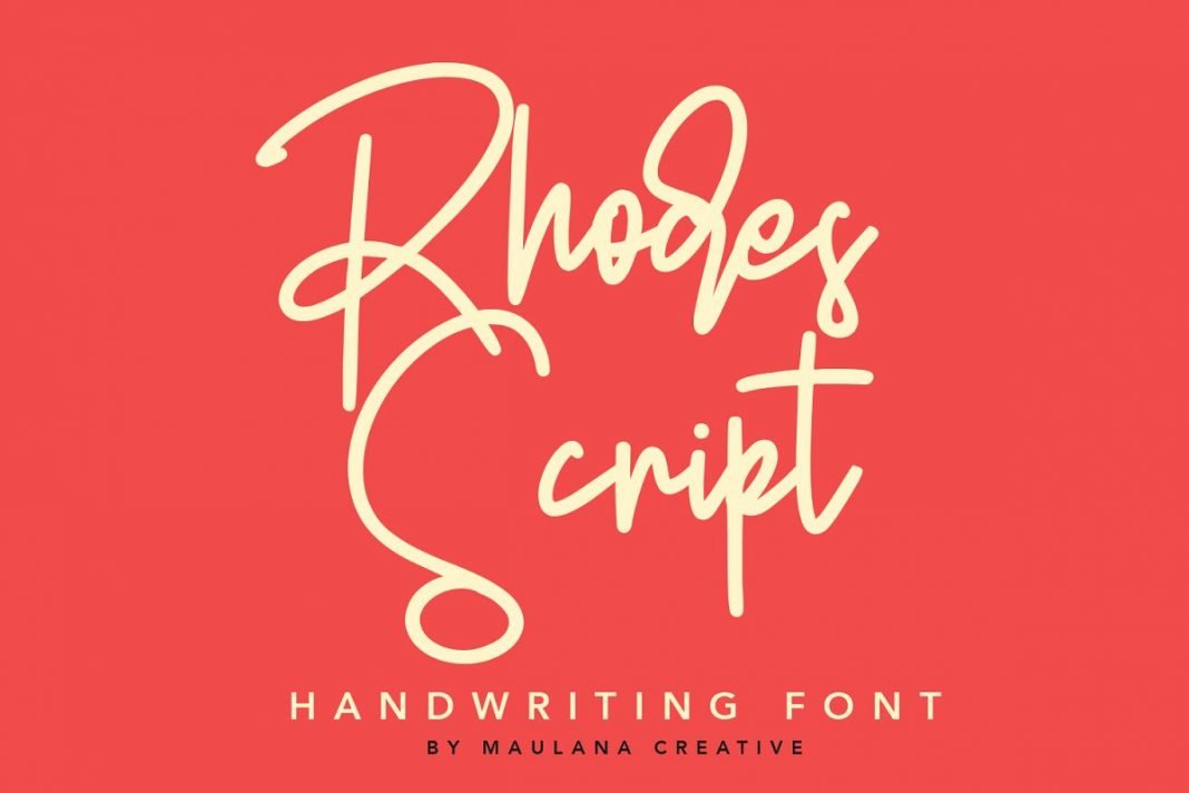 Rhodes Modern Script Signature Font