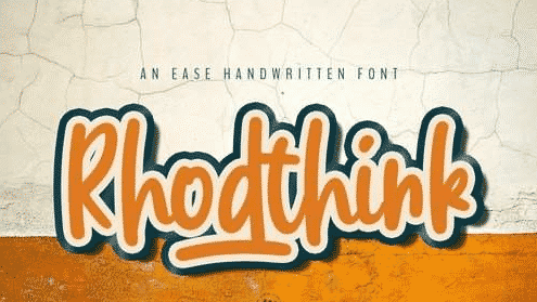 Rhodthink - A Easy Display Font