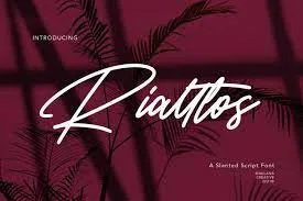 Rialltos Slanted Script Font