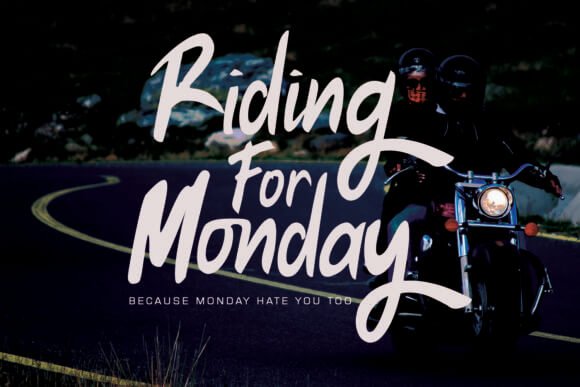 Riding for Monday Font