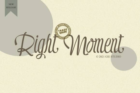 Right Moment Font
