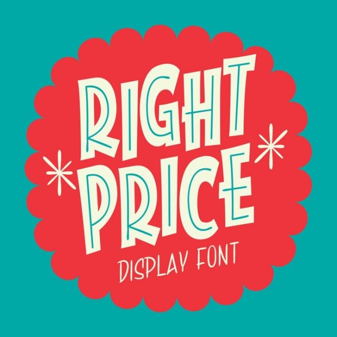 Right Price - display font