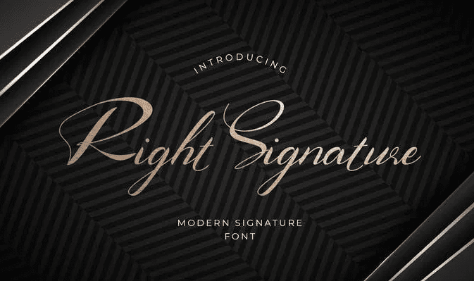Right Signature Font