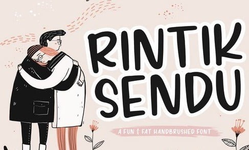 Rintik Sendu YH - Modern Brush Font