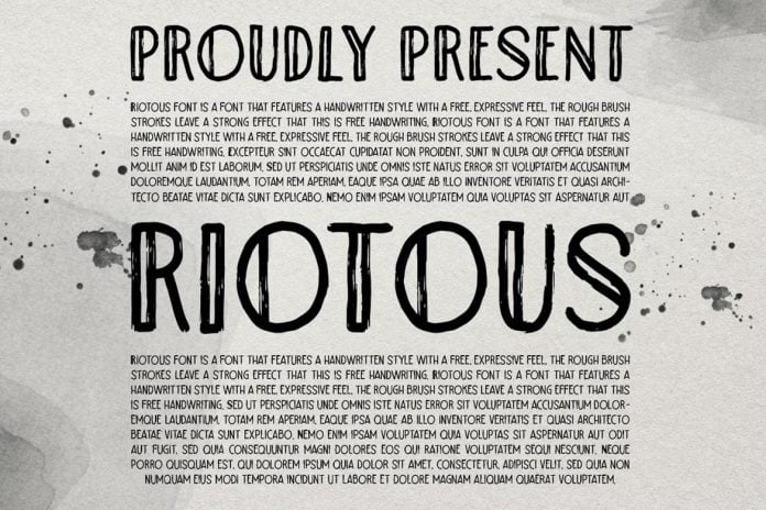 Riotous - Brush Font