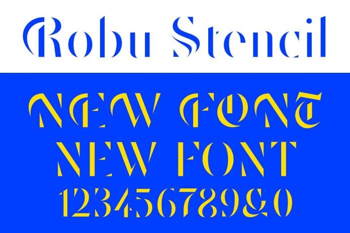Robu Stencil Font