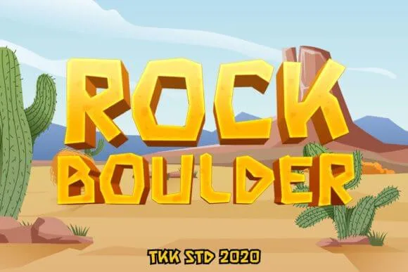 Rock Boulder Font