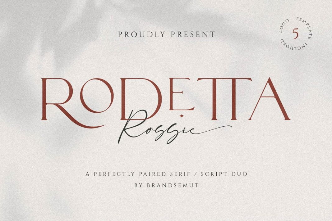 Rodetta Rossie Font Duo + Logos