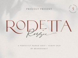 Rodetta Rossie Font Duo + Logos