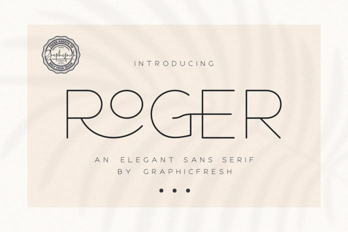 Roger - An Elegant Sans Serif font