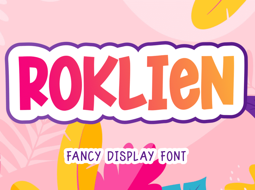 Roklien || Fancy Display Font