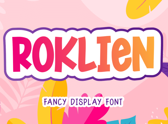 Roklien || Fancy Display Font
