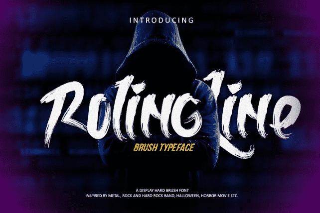 Rolingline - Brush Typeface Font