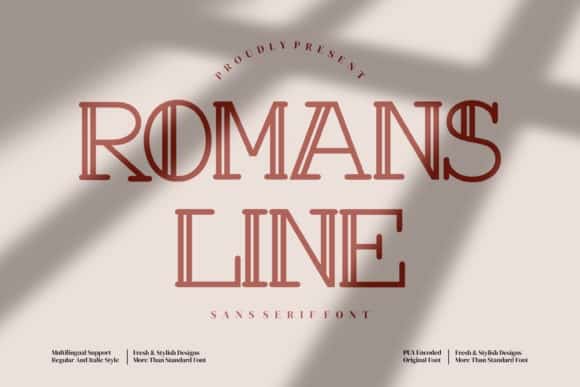 Romans Line Font