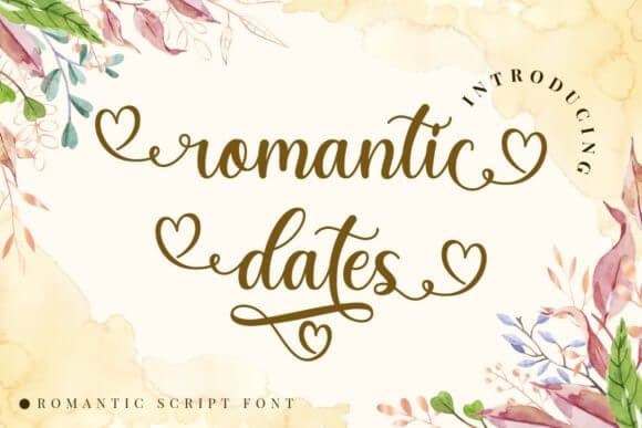 Romantic Dates Font