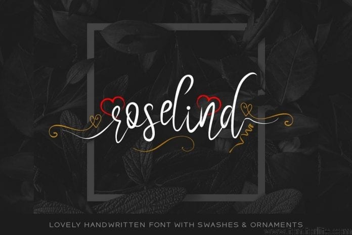 Roselind Font Swashes Ornaments Font
