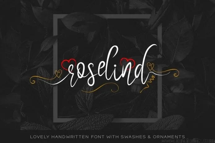 Roselind Font Swashes Ornaments Font