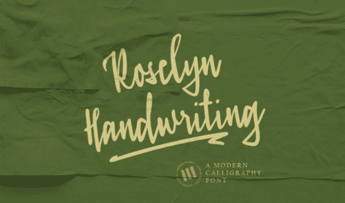 Roselyn Handwriting - An Organic Script Font